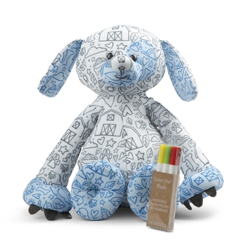 Color Me Plush Puppy Dog with Washable Markers by Demdaco