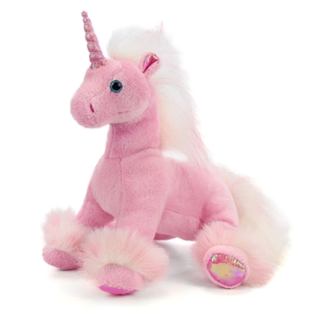 Stuffed Pink Unicorn Conservation Critter by Wildlife Artists