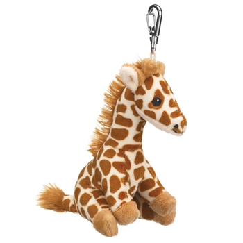 Small of the Wild Clip On Stuffed Giraffe by Wildlife Artists