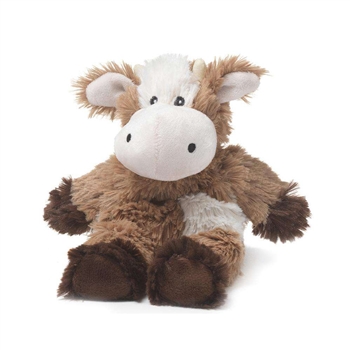 Junior Microwavable Weighted and Scented Brown Cow Stuffed Animal by Warmies