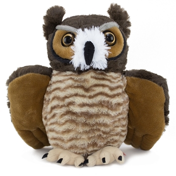 Stuffed Great Horned Owl 12 Inch Cuddlekin by Wild Republic