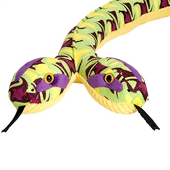 Whirlpool Print 54 Inch Plush Siamese Snake by Wild Republic