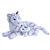 Mom and Baby White Tiger Stuffed Animals by Wild Republic