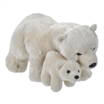 Mom and Baby Polar Bear Stuffed Animals by Wild Republic