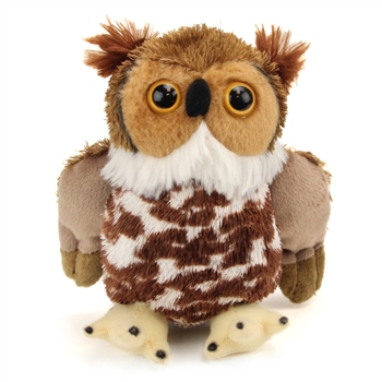 Hug Ems Small Great Horned Owl Stuffed Animal by Wild Republic