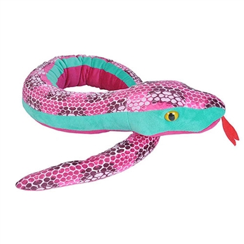Honeycomb Print 54 Inch Plush Pink Snake by Wild Republic