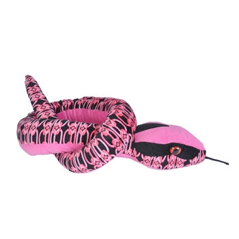 Pink Links Print 54 Inch Plush Snake by Wild Republic