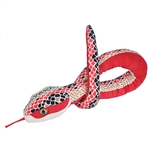 Brown Scale Print 54 Inch Plush Red Snake by Wild Republic