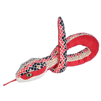 Brown Scale Print 54 Inch Plush Red Snake by Wild Republic