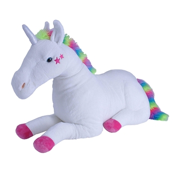 Cuddlekins Jumbo White Unicorn Stuffed Animal by Wild Republic