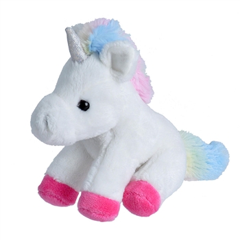 Pocketkins Small Plush White Unicorn by Wild Republic