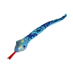 Blue Plush 54 Inch Purple Sequin Snake by Wild Republic