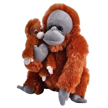 Mom and Baby Orangutan Stuffed Animals by Wild Republic