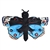Blue Pansy Butterfly Stuffed Animal Slap Bracelet by Wild Republic