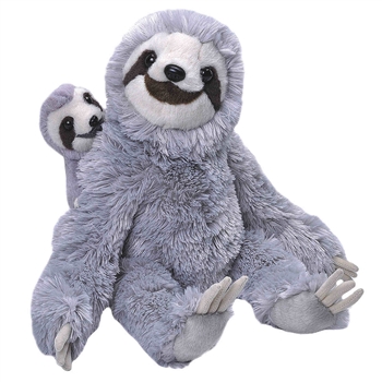 Mom and Baby Sloth Stuffed Animals by Wild Republic