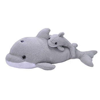 Mom and Baby Dolphin Stuffed Animals by Wild Republic