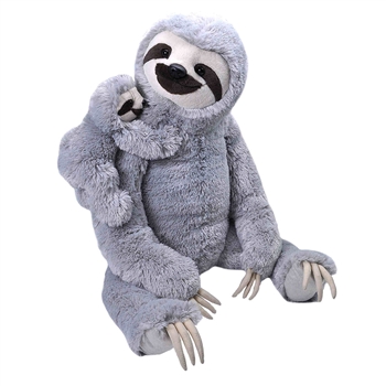 Jumbo Mom & Baby Sloth Stuffed Animals by Wild Republic