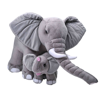 Jumbo Mom & Baby Elephant Stuffed Animals by Wild Republic