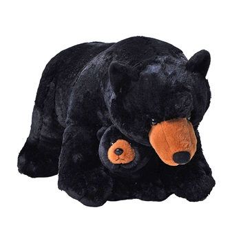 Jumbo Mom & Baby Black Bear Stuffed Animals by Wild Republic