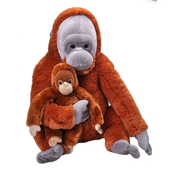 Jumbo Mom & Baby Orangutan Stuffed Animals by Wild Republic