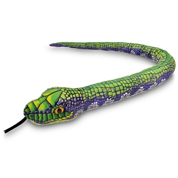 Green Printed 54 Inch Plush Snake by Wild Republic
