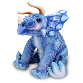 Bright Colors Jumbo Triceratops Stuffed Animal by Wild Republic