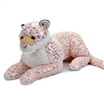 Jumbo Foilkin Pink Snow Leopard Stuffed Animal by Wild Republic