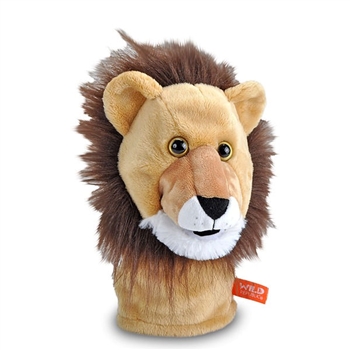 Wild Calls Stuffed Lion Puppet with Real Sound by Wild Republic