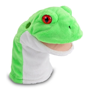 Wild Calls Stuffed Frog Puppet with Real Sound by Wild Republic