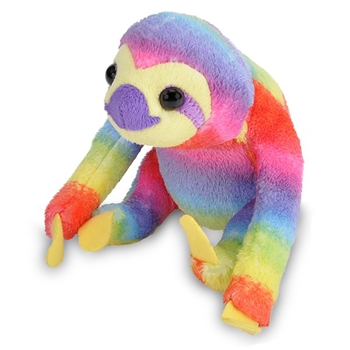 Pocketkins Small Plush Rainbow Sloth by Wild Republic