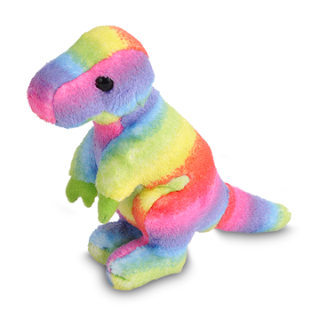 Pocketkins Small Plush Rainbow T-Rex by Wild Republic