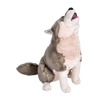 Jumbo 25 Inch Howling Wolf Stuffed Animal by Wild Republic