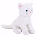 Cuddlekins White Cat Stuffed Animal by Wild Republic