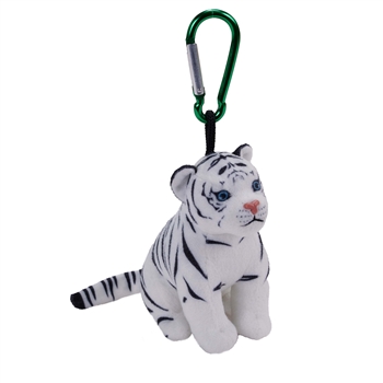 Living Earth Clip On Plush White Tiger by Wild Republic