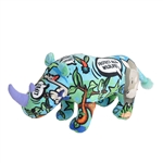 Message From the Planet Stuffed Rhino by Wild Republic
