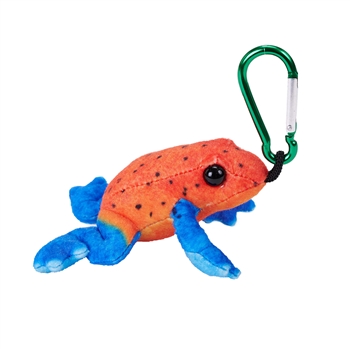 Living Earth Clip On Plush Strawberry Poison Dart Frog by Wild Republic
