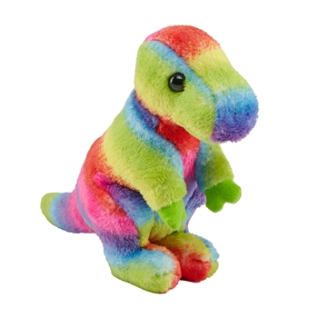Pocketkins Eco-Friendly Small Plush Rainbow T-Rex by Wild Republic
