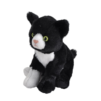 Pocketkins Eco-Friendly Small Plush Tuxedo Cat by Wild Republic