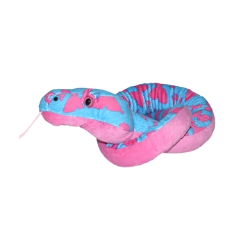 54 Inch Blue and Pink Butterfly Stuffed Snake by Wild Republic