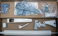 Replacement AJ Storm Door Hardware Kit - White. Works for all AJ Manufacturing Storm Doors including AJ Stormdoors purchased at Menards.