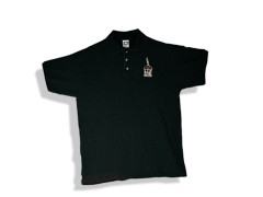 LIP INK Logo Polo Shirt   black  (size large)