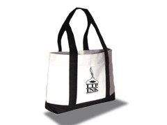 LIP INK Black/White Canvas Bag with Logo