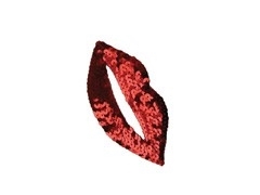 Lip Ink Red Sequin Iron On Lip Patch