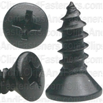 8 X 1/2" Phillips Oval Head Tapping Screws Black Oxide