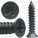 #8 X 3/4" Phillips Flat #6 Head Tapping Screw Black Oxide