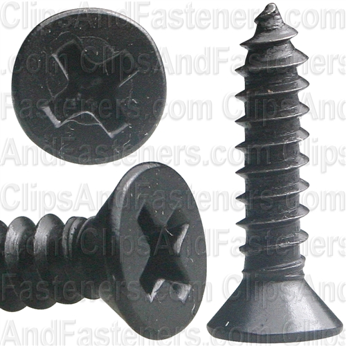 #8 X 3/4" Phillips Flat Head Tapping Screw Black Oxide