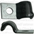 Half Clamp 1/4 - Galvanized Vinyl Coated