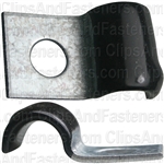 Half Clamp 5/16 - Galvanized Vinyl Coated