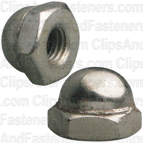 #10-32 X 3/8" Steel Acorn Cap Nut - Nickel Plated