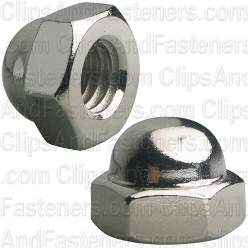 3/8"-16 X 5/8" Steel Acorn Cap Nut - Nickel Plated